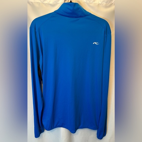 Kjus Dorian Half-Zip Golf Shirt Bright Blue Size 52 Large Lightweight Tiny Logo - Picture 8 of 11